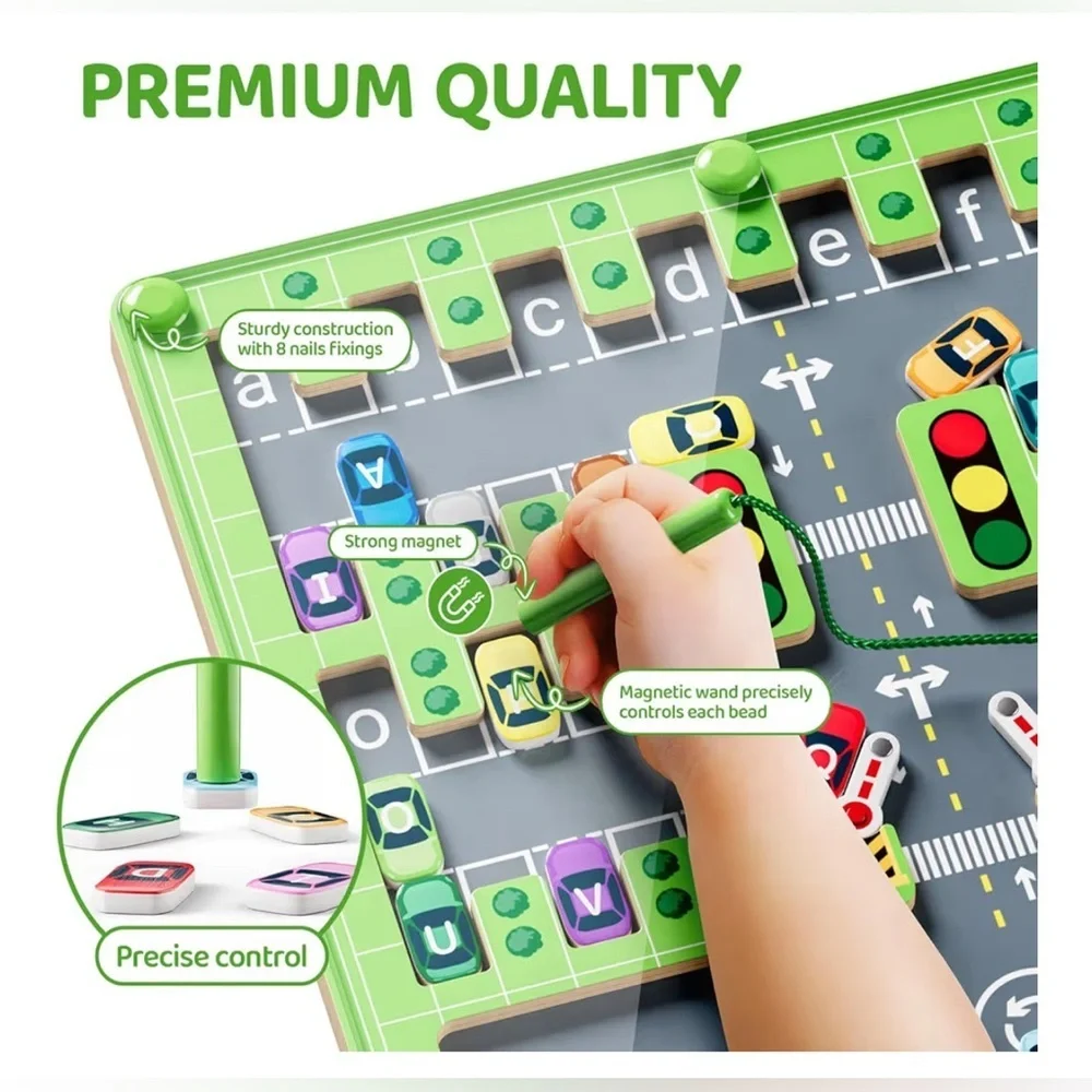 Magnetic Traffic Maze Board Game for Kids